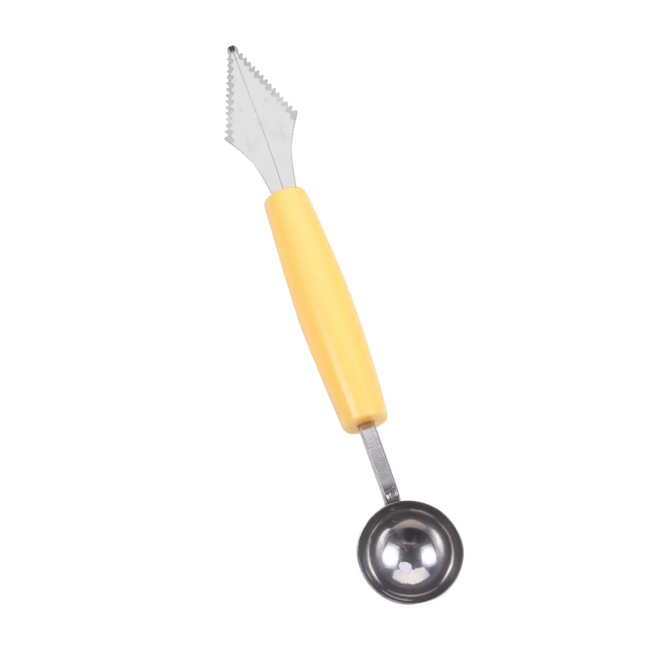 Фрукты дыня совок для мороженного ложка для дыни нож для резьбы из нержавеющей стали e - Цвет: Цвет: желтый