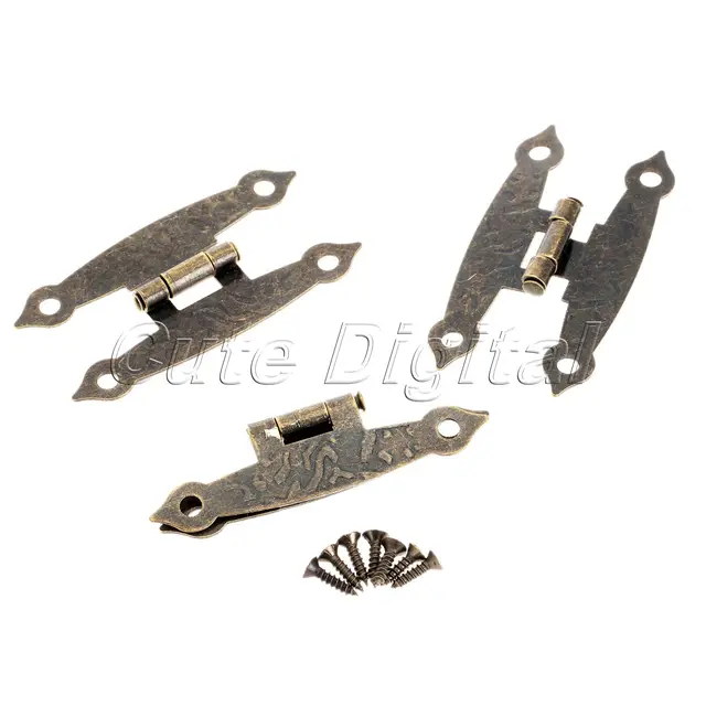 8pcs Alloy Antique Bronze Door Hinges Furniture Kitchen Bedroom 8pcs Alloy Antique Bronze Door Hinges Furniture Kitchen Bedroom Cupboard Wardrobe Hinge For Jewelry Bo