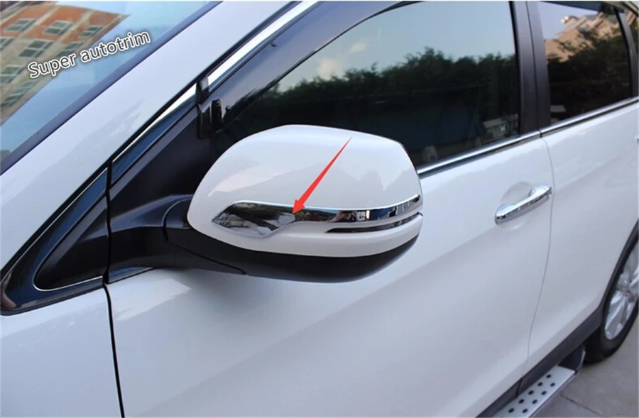 

Lapetus Door Mirror Protect Strip Decor Streamer Cover Trim 2 Piece / Set Fit For Honda CRV CR-V 2017 2018 2019 ABS