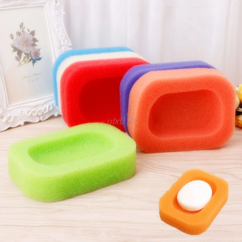 

Bathroom Kitchen Mesh Sponge Soap Holder Box Tray Dish Container Random Color 13.5x10x3cm July Wholesale&DropShip