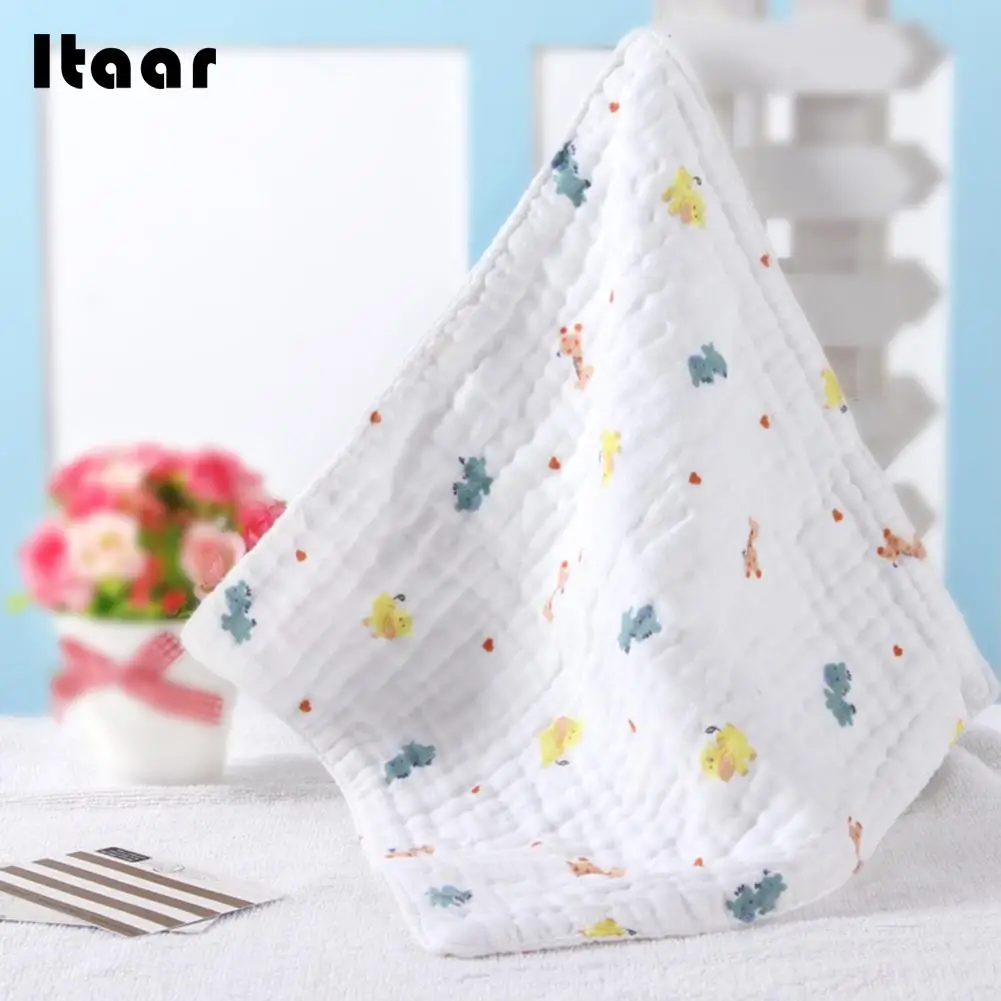 Baby Bibs Baby Toddler Bib Baby Burp Cloth Creative Lovely Cotton Six Layer Cartoon Toddler Square Newborn Infant Home