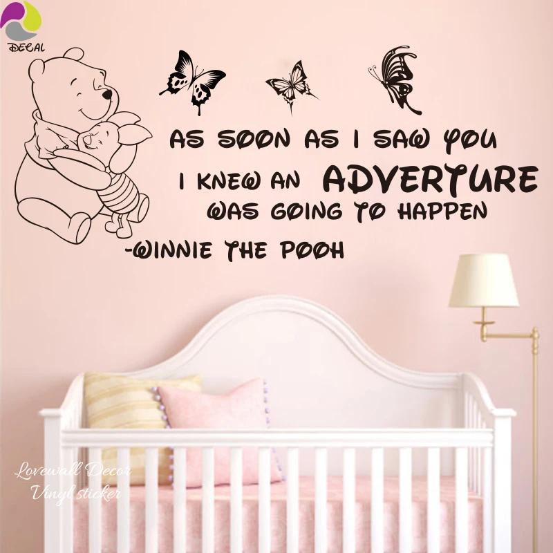 Vinyl Decal Quote Art Wall Sticker Inspirational Quotes Quote Winnie