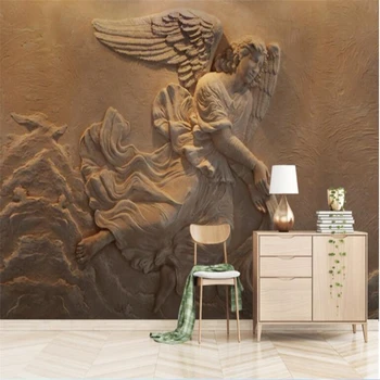

beibehang Custom wallpaper 3D three-dimensional wallpaper European relief mythical character living room mural wall wallpaper
