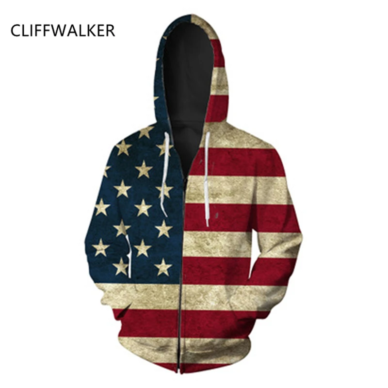 Dropshipping Spring Autumn 3D Hoodies For Men Women USA Flag Sweatshirt