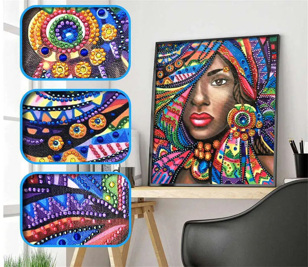 

Sashiko Special Diamond Painting Religions Pattern Combination DIY 5D Part Drill Cross Stitch Crystal Art Home Deco