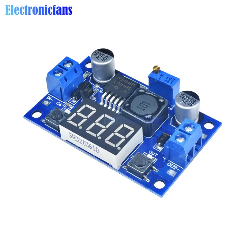 Diymore DC-DC понижающий модуль LM2596 DC/DC 4,0~ 40 В до 1,25-37 в Регулируемый регулятор напряжения понижающий светодиодный вольтметр