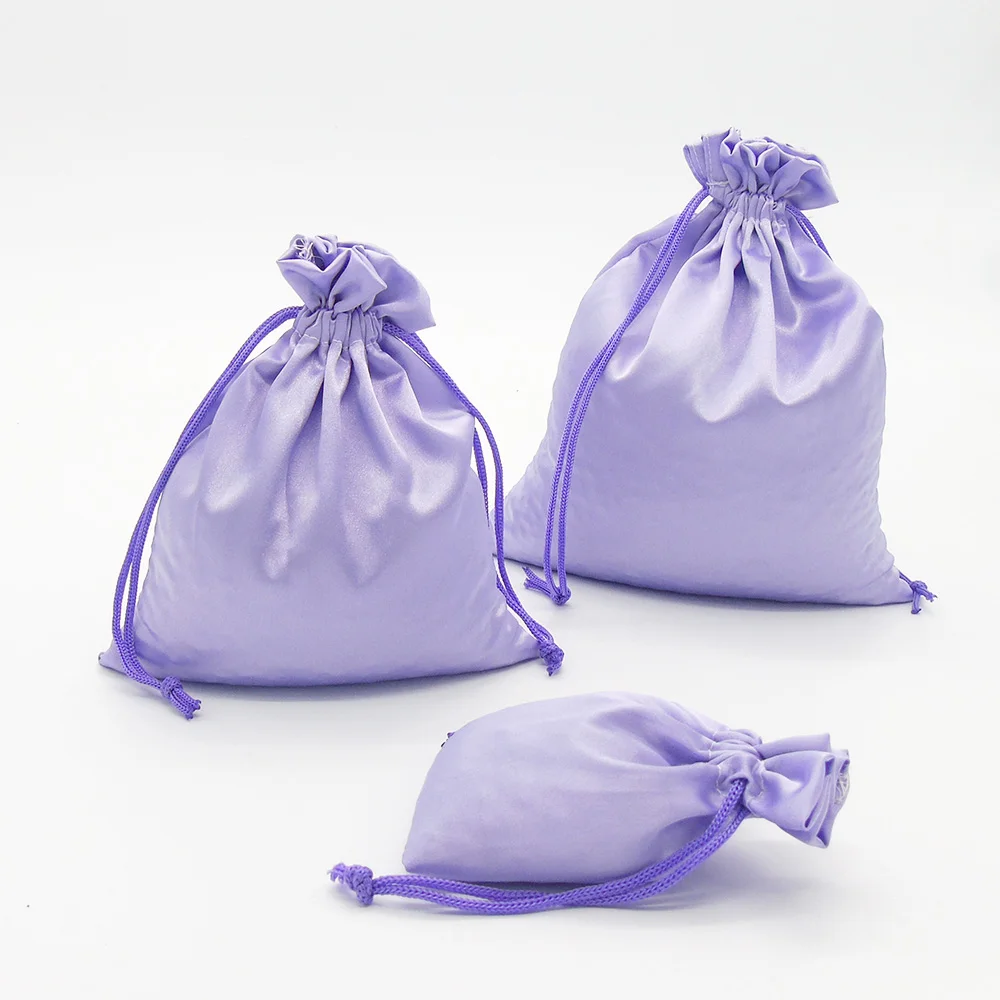 purple drawstring bag