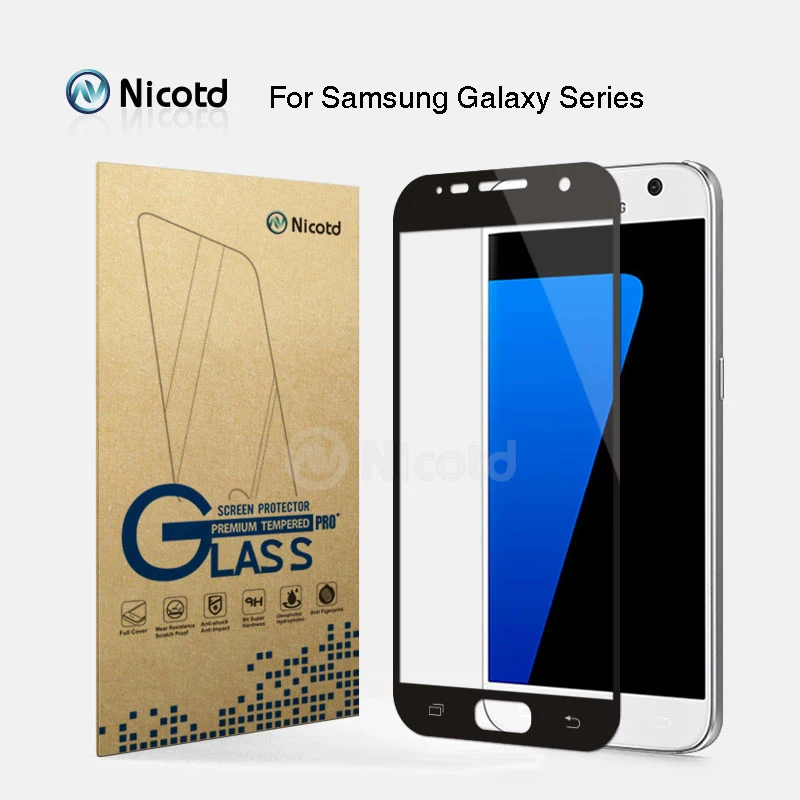 Закаленное стекло с полным покрытием для Samsung Galaxy J7 Prime J2 J5 S7 S6 A710 A510 A310 Note4 Note5 A3 A5 A7