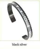 Итальянский стиль Модные ювелирные изделия 316L нержавеющая сталь пара браслет Спидометр официальный браслет для мужчин манжета ободок Pulseiras - Окраска металла: black silver