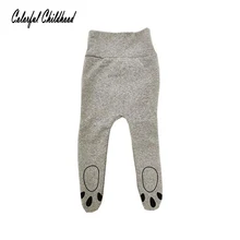 Очаровательные колготки для новорожденных, Хлопковые Штаны для мальчиков, принт лапа, леггинсы для маленьких девочек, детские колготки, одежда для детей от 0 до 24 месяцев