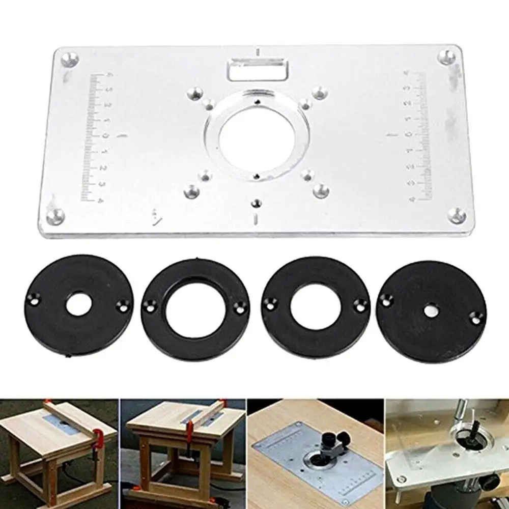  Multifunctional Aluminium Router Table Insert Plate Woodworking Benches Wood Router Trimmer Models 