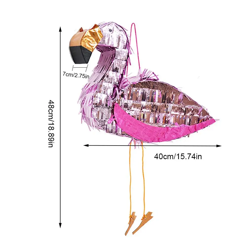 Comprar 1 Uds., fiesta de cumpleaños de flamencos, accesorios de Piñata respetuosos con el medio ambiente, adecuados para todo tipo de festivales y decoración para fiestas