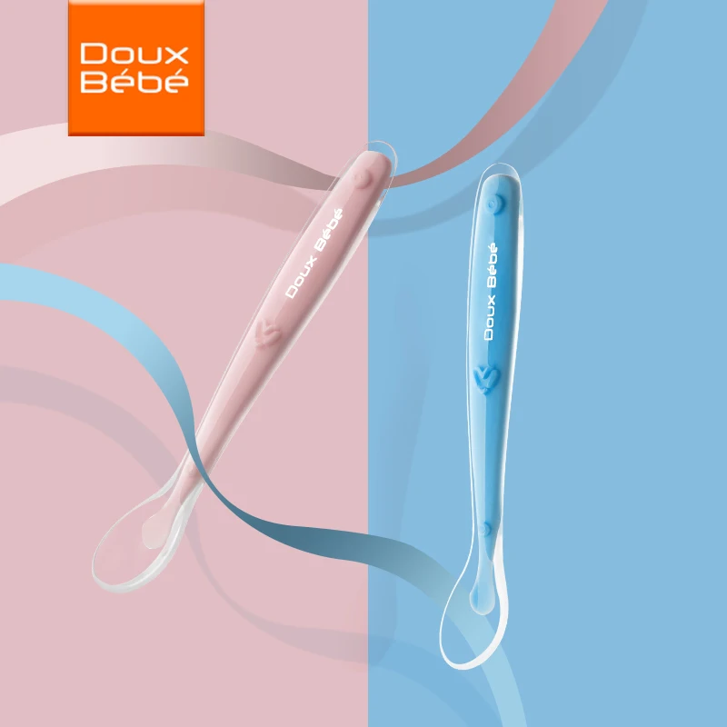 Doux Bebe 2 Unid cuchara de silicona libre de BPA