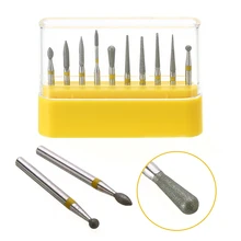 10 шт./компл. стоматологических алмазных боров(сверла стоматологические боры Dia-боры для высокое Скорость наконечник средней FG105 стоматологические инструменты стоматологии лаборатории