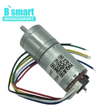 

Bringsmart Micro Encoder Motor 12V 18-1930RPM Reversed Speed Control Torque 0.5-8KG.CM Metal Gears For Robot Car Toys JGA25-371
