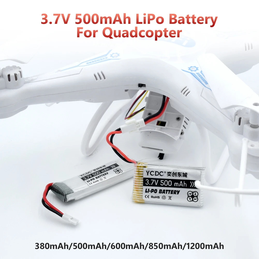 5 шт. 3,7 V 380 500 600 850 1200mAh Lipo аккумулятор для Syma X5 X5C X5S X5SC X5SW RC Квадрокоптер с дистанционным управлением