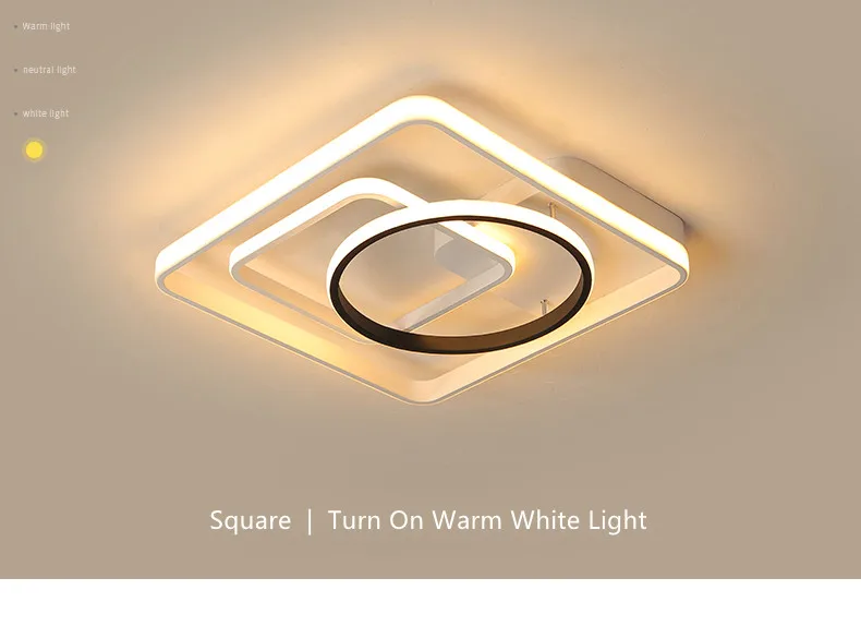 Ceiling Lamp Modern Led Acrylic Shade Living Room Lighting Fixture Bedroom Kitchen Surface Mounted Ceiling Light Aluminum Body lamparas de techo 13