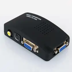 2018 композитный AV к адаптер VGA Box S-Video сигнала конвертер для портативных ПК HDTV