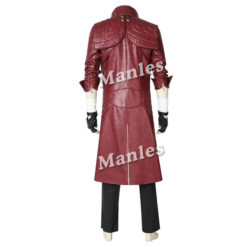 Game DMC 5 Dante Cosplay Costume Leather Jacket Pants Adult Men Halloween Carnival Deluxe Costume Props Shoes Outfit Custom Made