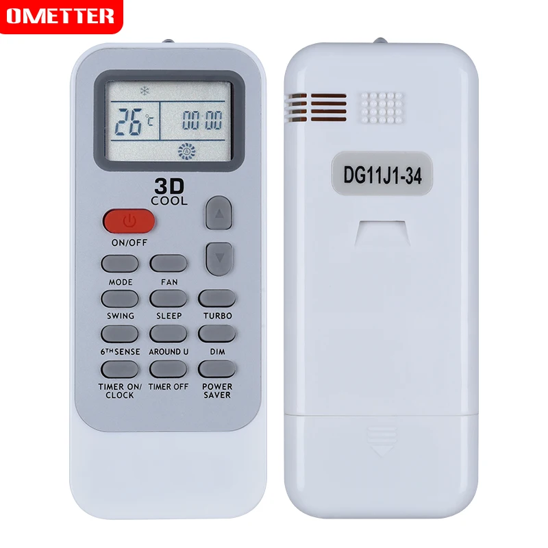 

REPLACEMENT Remote Control DG11J1-34 DG11J1 34 for Whirlpooll 3D cool AC A/C air conditioner