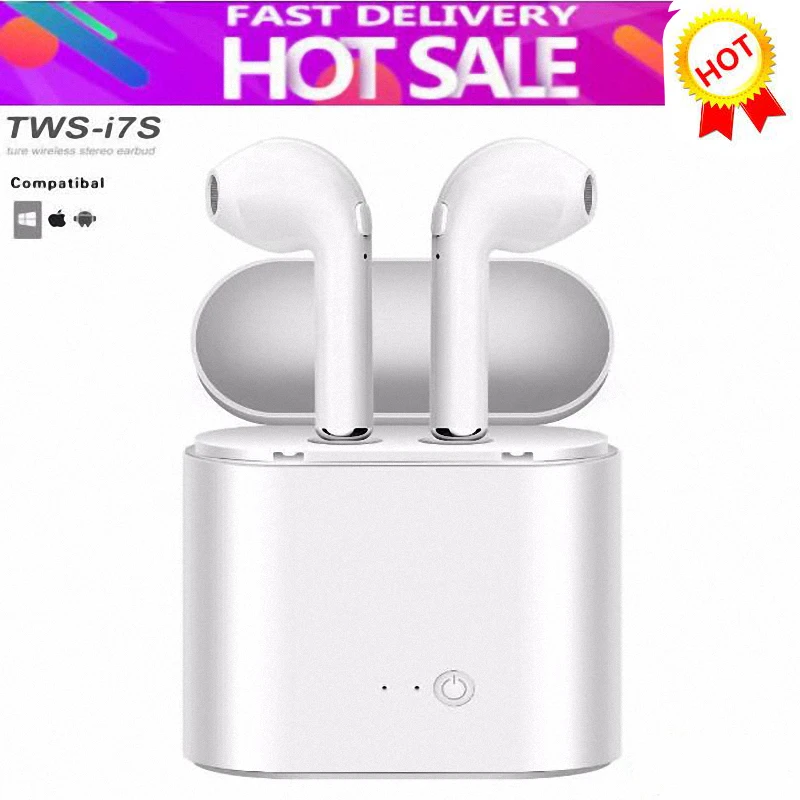 

2019 I7S Bluetooth Earphone TWS Mini Double In-Ear Wireless Earpiece Sport Earphones Headsets Earbuds For Iphone 8/X xiaomi