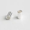 Genuine Real Pure Solid 925 sterling Silver Crimp End Beads Silver Crimps Silver End Bead Round Tube for Jewelry Making Findings ► Photo 2/6