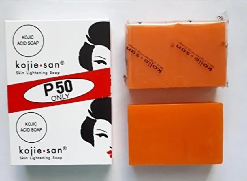 2x65 جرام حمض كوجيك kojie سان تفتيح البشرة تبييض الصابون تبييض الصابون حمام والجسم يعمل