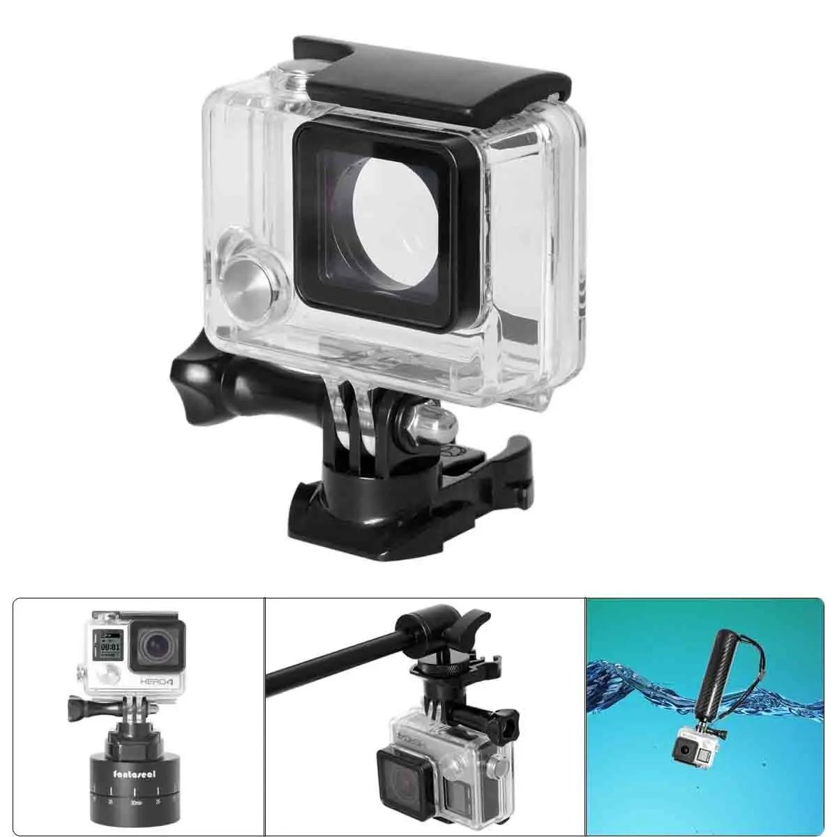 [Biostore] gopro hero 4 3 + Спортивная камера высокое проникновение прозрачный подводный 45 м
