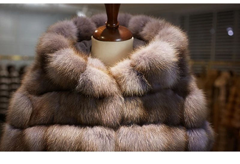 LVCHI зима 2018 старший заказ русский импорт sables длинное Европейское пальто с капюшоном с меховым капюшоном волна вырезать X-long норковая шуба