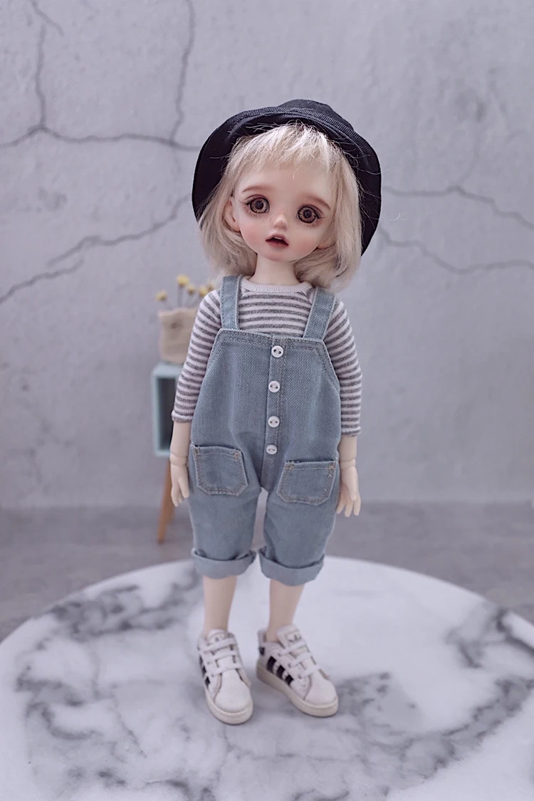 1 шт. повседневное промывают джинсовый комбинезон для Блит Licca Azone 1/6 BJD YOSD куклы джинсы с подтяжками наряды одежда куклы