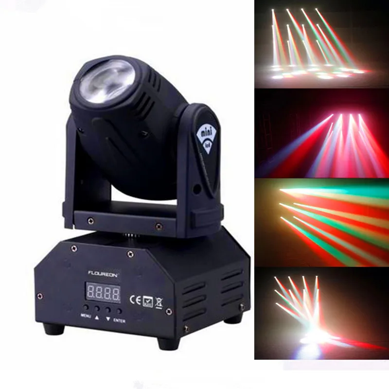 10 Вт RGBW мини светодиодный светильник с движущейся головкой/диско-DJ Точечный светильник ing/Светодиодный точечный светильник/DMX512 светодиодный луч сценический светильник s/Линейный луч эффект Pinspot - Цвет: 10W LED Beam light