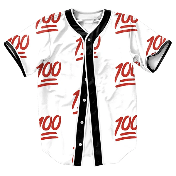 USsizeFashionJerseysBaseballMenWomenUnisex3DPrintClothes100