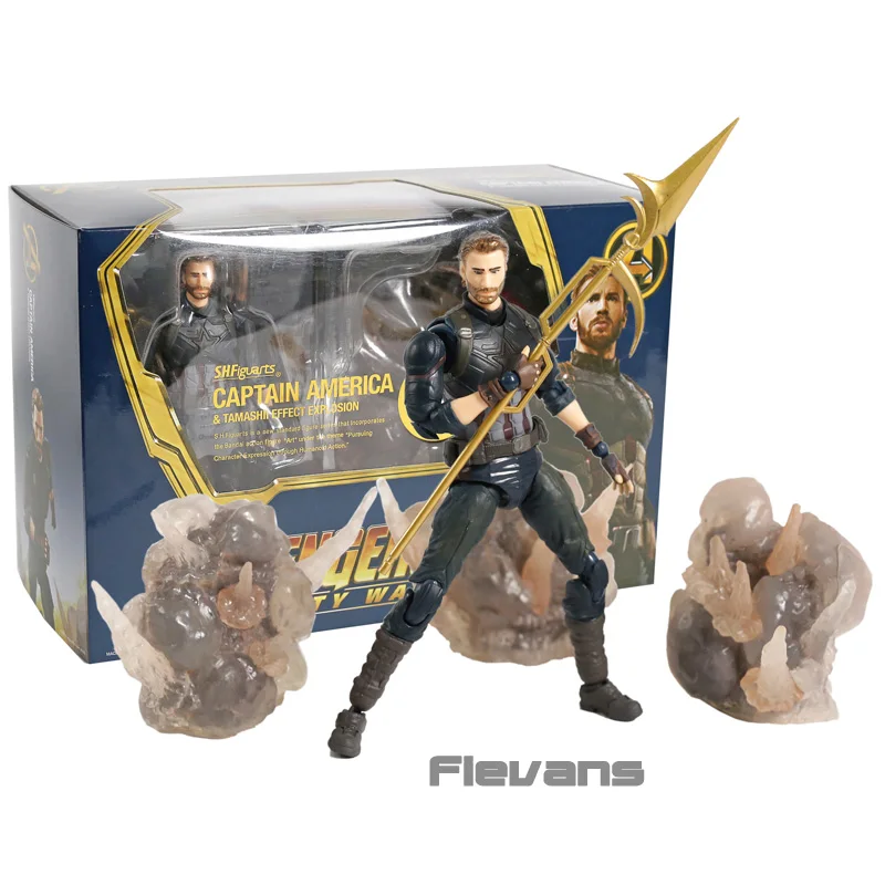

SHF SHFiguarts Avengers Infinity War Captain America & Tamashi Effect Explosion PVC Action Figure Collectible Model Toy
