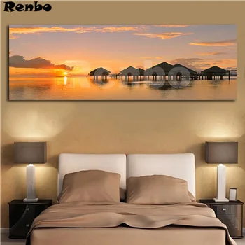 

Diamond Embroidery Sunrise natural landscape 5D DIY Diamond Painting Full Square Drill Mosaic Picture Of Rhinestone Room Decor