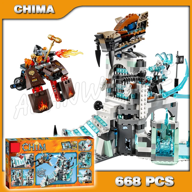 668 шт Sir Fangar's Ice Fortress Base Saber-tooth Flyer Gorzan Vehicle amazing Strainor Voom Building Block совместим с |