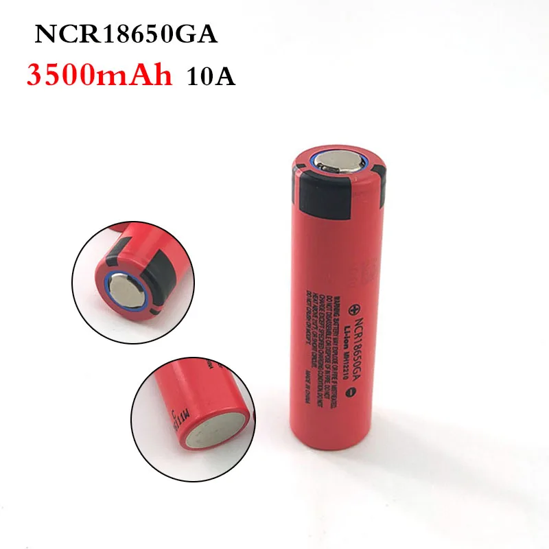 Оригинальные 18650 аккумуляторные батареи NCR18650GA 10A 3 7 V 3500mah литий ионный плоский