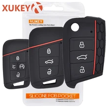 Силиконовый чехол для ключей Fob для VW Golf Polo Tiguan Passat Atlas для Skoda Superb Kodiaq Octavia для сиденья Ateca Leon чехол для пульта дистанционного управления