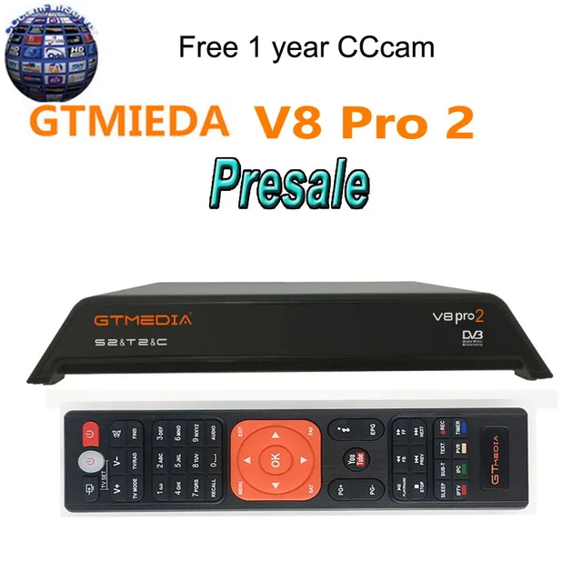 

GTMedia V8 Gtmedia V8 pro2 H.265 Full HD DVB-S2 DVB-T2 DVB-C Satellite Receiver Built-in WiFi better than freesat v8 golden