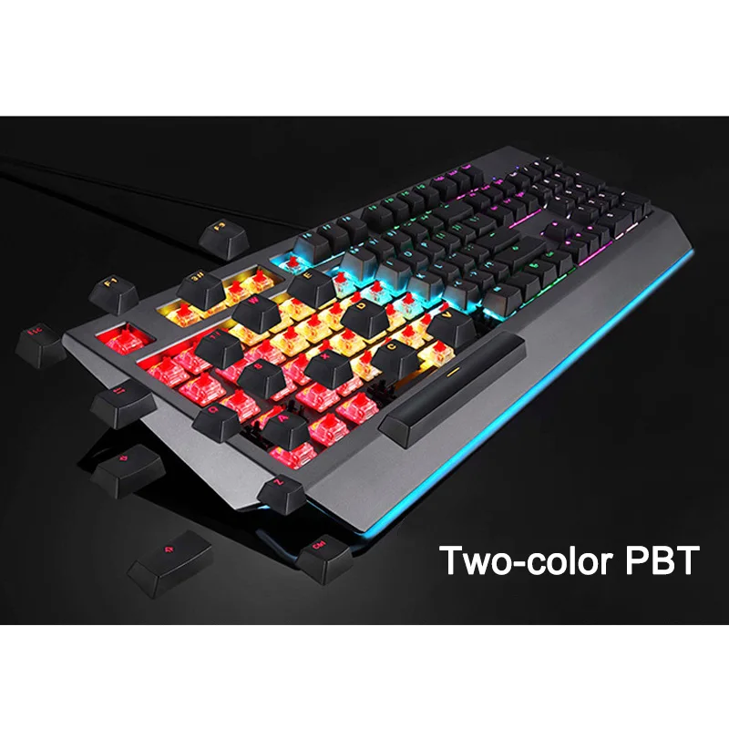 

2019 Hot USB Wired Mechanical Keyboards with RGB Backlit 104Keys Gaming Keypad for PC Computer For DOY