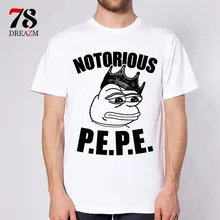 Pepe t-shirt masculina anime 2017 verão nova camisa dos homens t de impressão de manga curta mens camiseta homens clothing reta encabeça tee