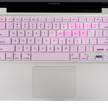 XSKN Серия животных художественная клавиатура с милым Китом дизайн Ультратонкий силиконовый чехол для клавиатуры для Macbook Pro 13 15 17 дюймов, розовый