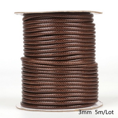 Meters Hot 2.5/3/3.5/4/5mm Waxed Leather Cord Thread Wax Beading Wire Cord Strap Necklace Bracelet DIY Jewelry Findings