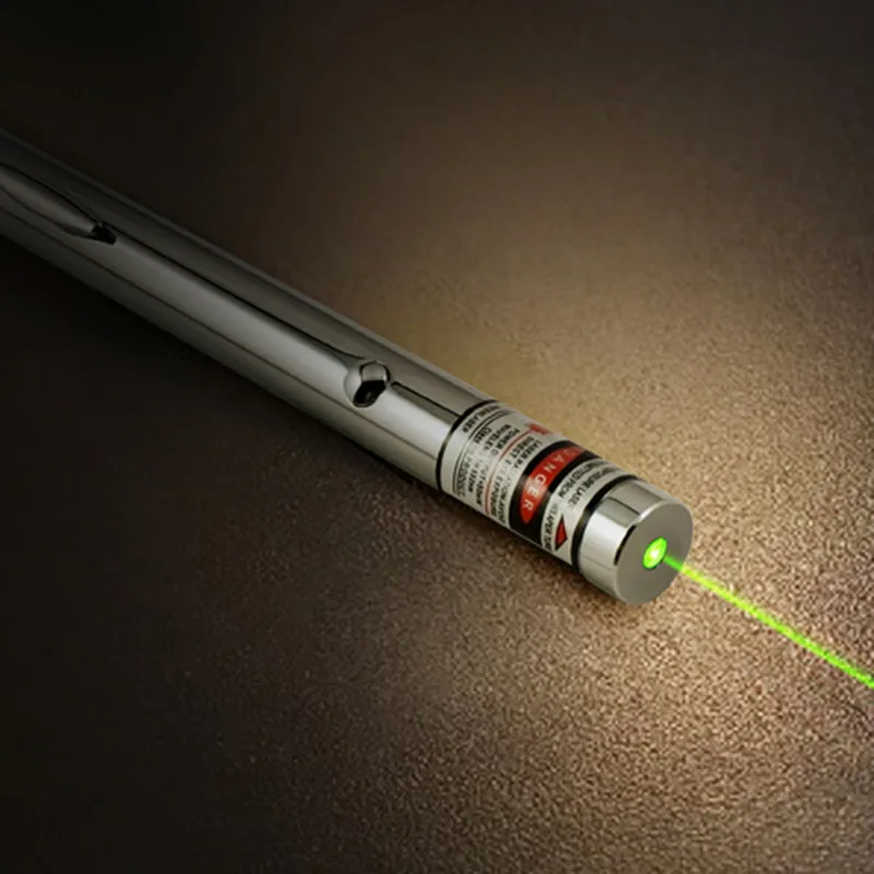 JSHFEI 532nm 5 mw ليزر ديود مرئية الأخضر مؤشر ليزر القلم الألومنيوم حالة عرض قلم ليزر الجملة مؤشر قلم