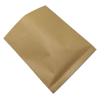 

200Pcs 13x15cm Kraft Paper Greaseproof Food Packaging Bag Open Top Bread Cookies Take Out Packing Pouches Snack Retail Pack Bags