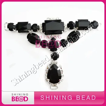 

new fashion rhinestone connector,black stone,free shipping