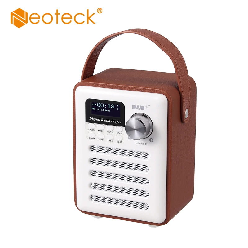

Neoteck DAB / DAB+ Digital FM Portable Radio Alarm Clock Rechargable Battery Subwoofer Speaker V4.2 Wireless Adapter