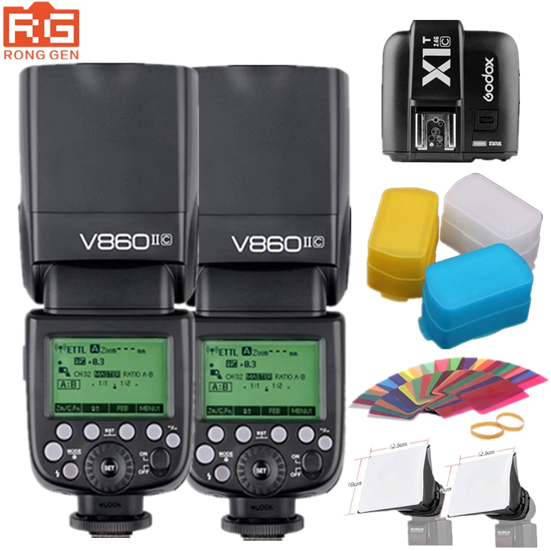 

Godox V860IIC 2.4G Wireless GN60 HSS 1/8000s TTL Flash Speedlite + X1T-C Trigger for Canon 6D 60D 50D 1100D 1000D 600D 7D 500D