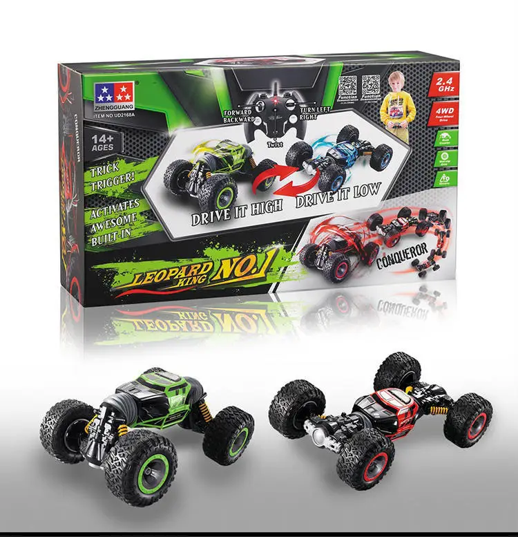 Игрушечная машинка Bigfoot elctric RC 2168 2,4 г 1:10 49 см 20 км/ч 4WD Двусторонняя деформация высокая скорость вездеход переворачивается трюк RC автомобиль