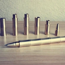 EDC – stylo à bille tactique en Laiton, outil de défense d'extérieur en acier inoxydable, stylo multifonction Durable de haute qualité
