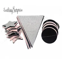 2M*5CM Pink Black Sliver Glitter Paper Garland Circle Baby Shower Party Sequins Vintage Flag Banner Christmas Home Decoration